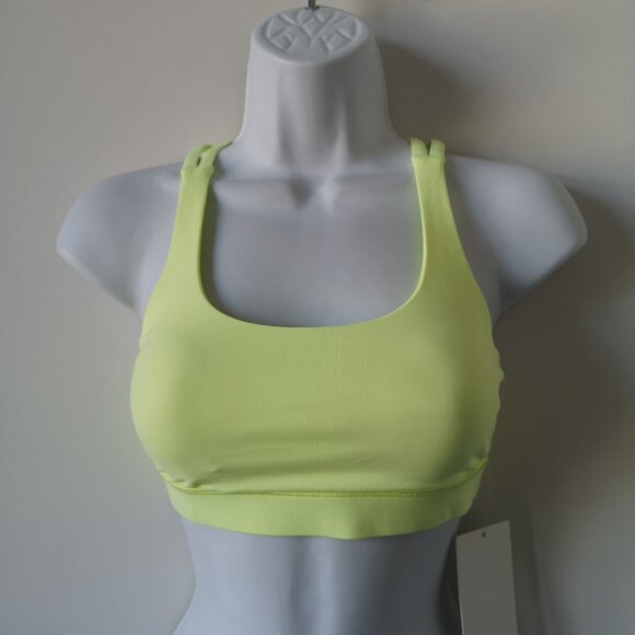 NWT LULULEMON FLFH Bright Yellow Luxtreme Fabric B/C Cup All Sport Energy Bra 4 - Picture 2 of 6